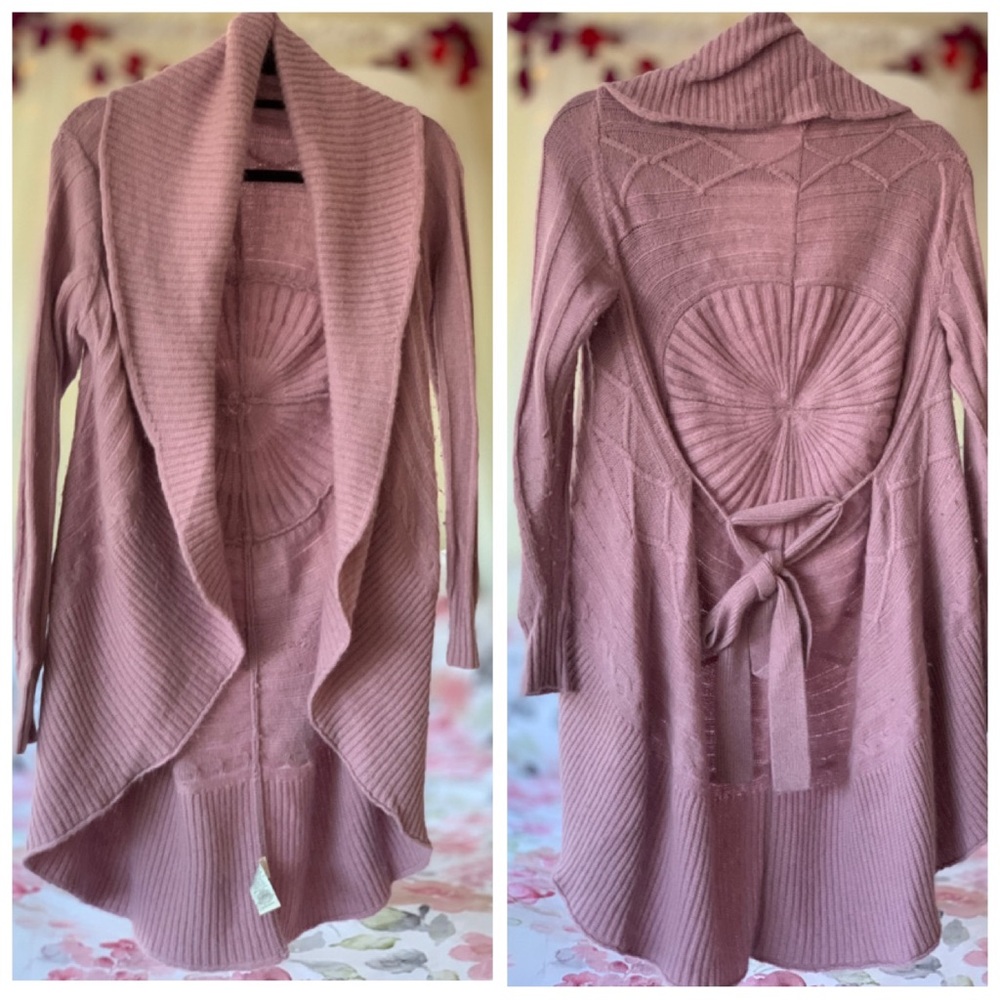 Lilac Cocoon Wrap Sweater size S